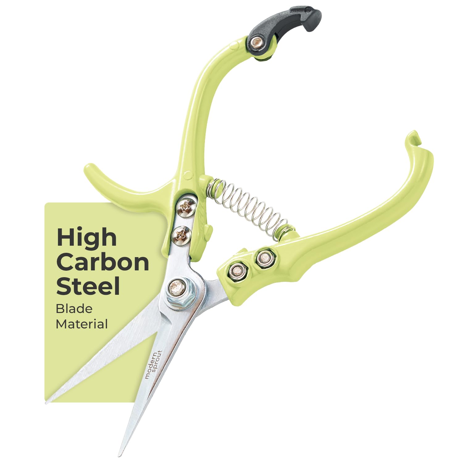 Modern Sprout Pruning Shears- Garden Snips-Herb Scissors- Chartreuse 1-Pack