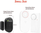 FRIDGGI - Refrigerator Door Alarm with 60 Second Delay, 2, 3, and 4 Minute Reminders, Freezer Door Chime, Low/Loud 80 to 110 dB – Compact Size. (Black)