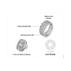 JewelryPalace 14K Gold Plated 925 Sterling Silver Rings for Women, Cubic Zirconia Promise Rings for Her, Stackable Wedding Bands Rings for Women Set Size 7