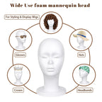 Leeven Styrofoam Wig Heads Foam Mannequin Head Stand for Wigs 3 Packs