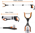 FERXIDI 43" Foldable Grabber Reacher Tool,2pcs Reacher Grabber Pickup Tool,Gripper Reacher Grabber Tool with Rotating Jaw+Magnets,Grabber Reacher Tool Heavy Duty,