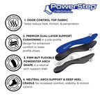PowerStep Original Insoles, Arch Pain Relief Orthotics, Tight Shoes, Foot Support for Plantar Fasciitis, Mild Pronation, Foot & Arch Support Inserts, Shoe Inserts, Made in the USA (M 7-7.5, F 9-9.5)