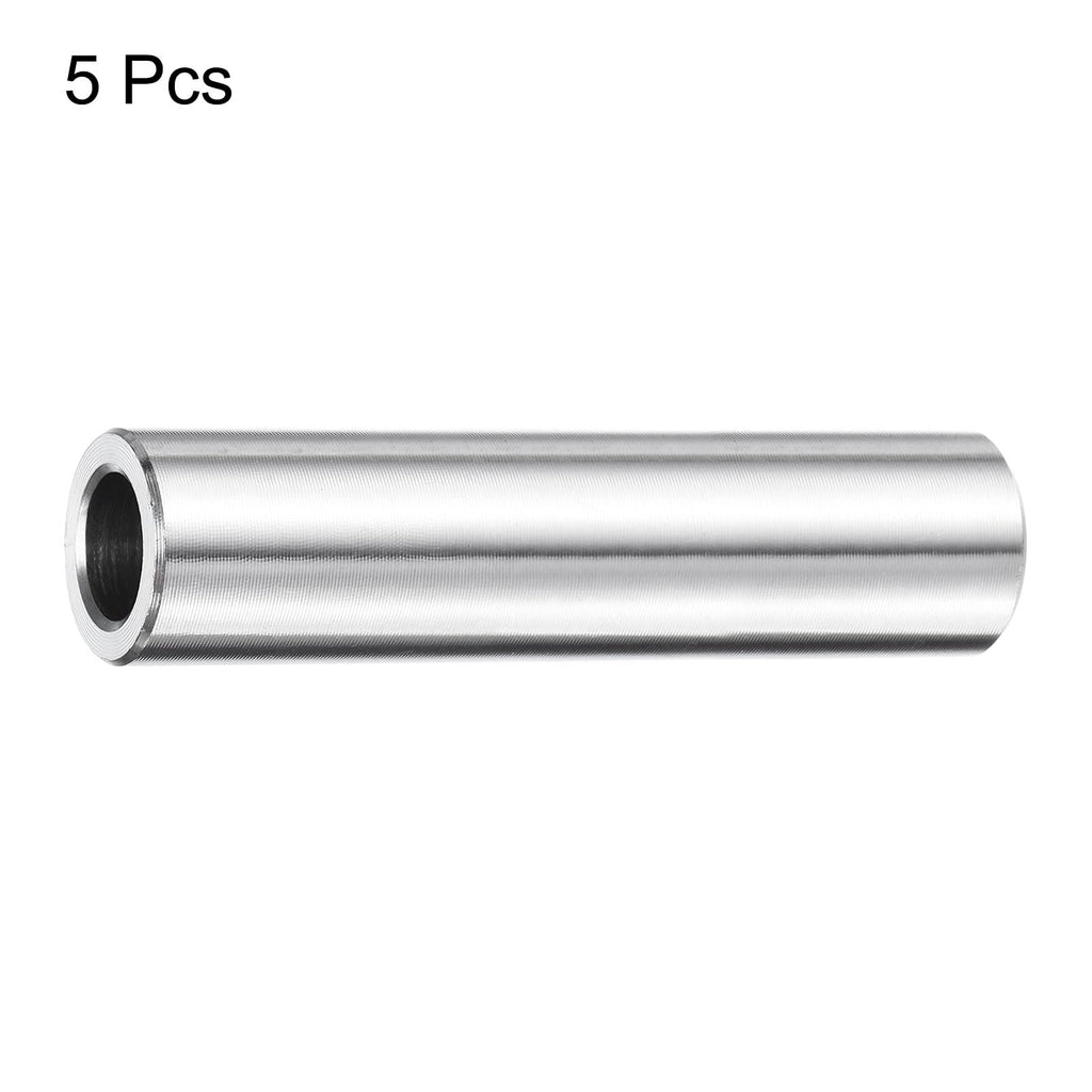 uxcell 5 Pcs Stainless Steel Spacer 5/16" Bore x 1/2" OD x 2" Length Screw Bushing Plain Finish Round Metal Spacer for 5/16" Screws Bolts and Rods