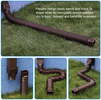 11.5ft Long Gutter Downspout Extensions Flexible, Drain Downspout Extender, Down Spout Drain Extender, Gutter Connector Rainwater Drainage, Extendable from 2.6ft to 11.5ft(Brown)