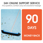 TidyMister Pool Brush 17.5'' Heavy Duty Swimming Pool Brushes for Cleaning Pool Walls & Tiles & Floors & Corners Scrub Brush Head Reinforced Aluminum Back (Pole Not Included)