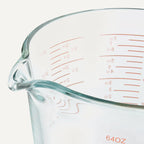 Amazon Basics Large Size Glass Measuring Cup, 8 Cup, Easy-to-Read Markings, Dishwasher/Microwave/Freezer/Oven Safe (Previously AmazonCommercial)