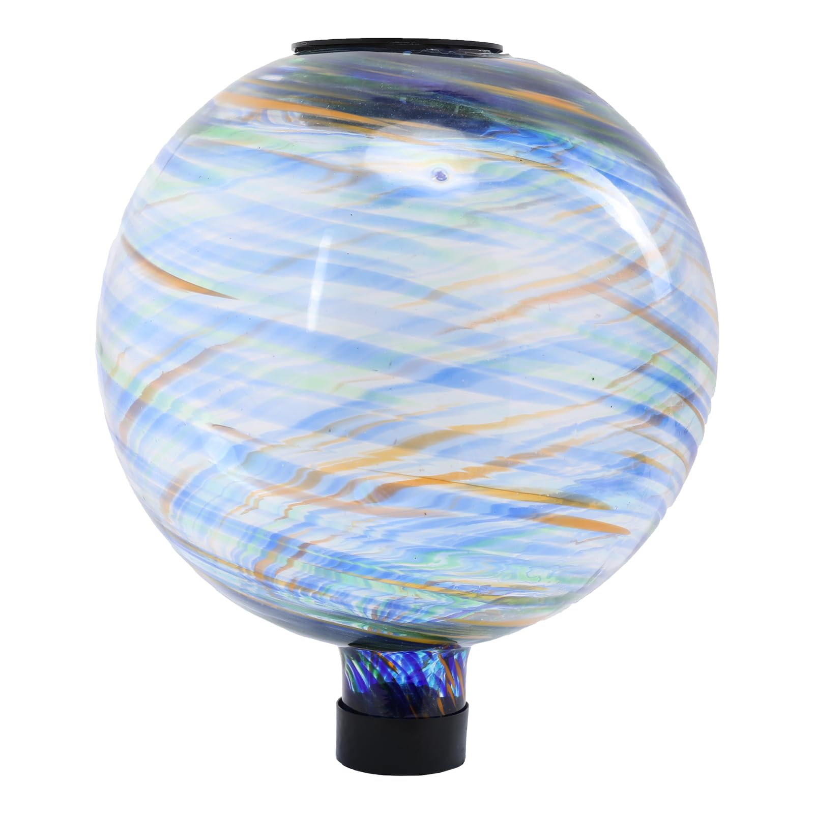 Solar Gazing Ball Glass Reflective Garden Globe for Outdoor Lawn Decor, 10"