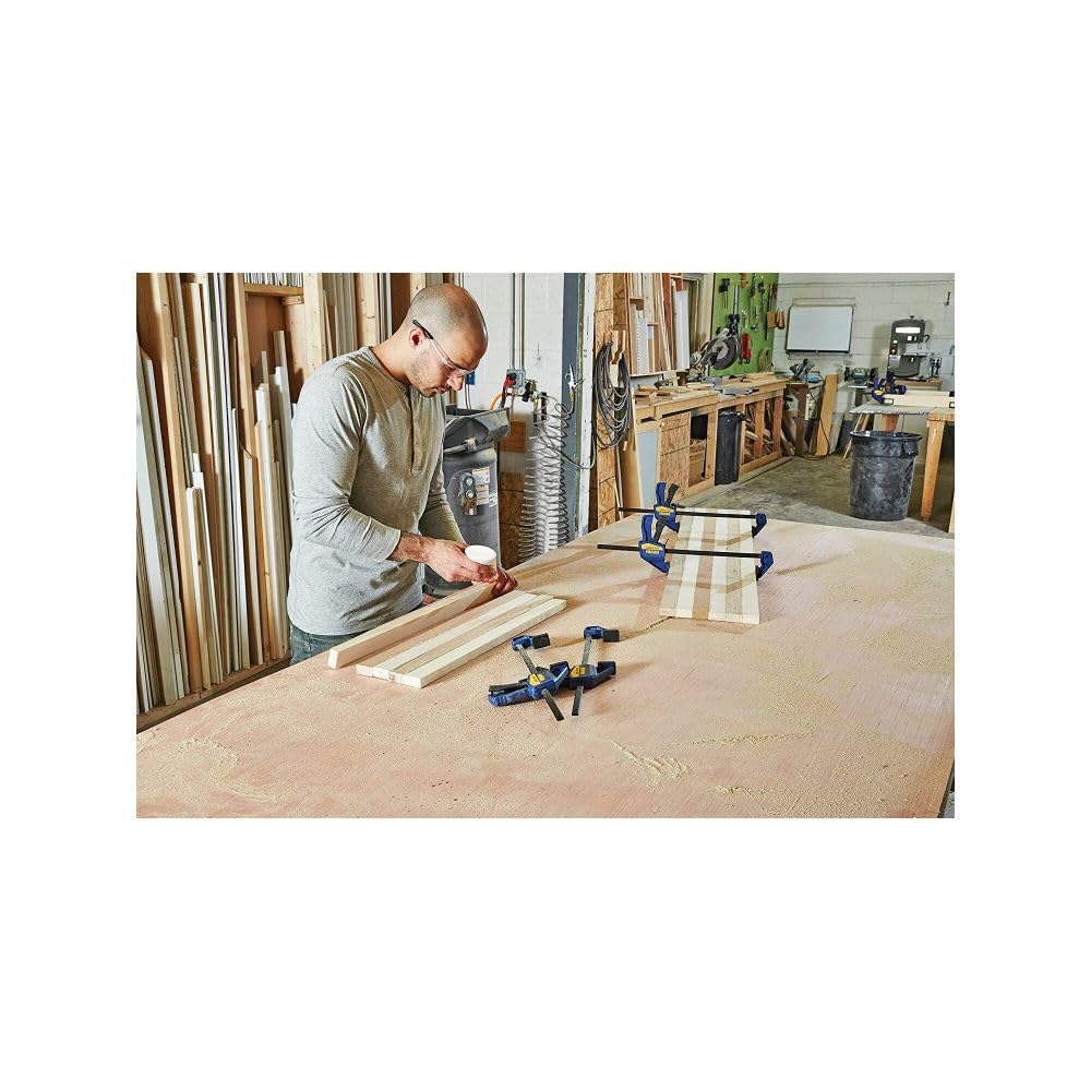 IRWIN QUICK-GRIP Bar Clamp, One-Handed, Mini, 12-Inch (1964744), Blue