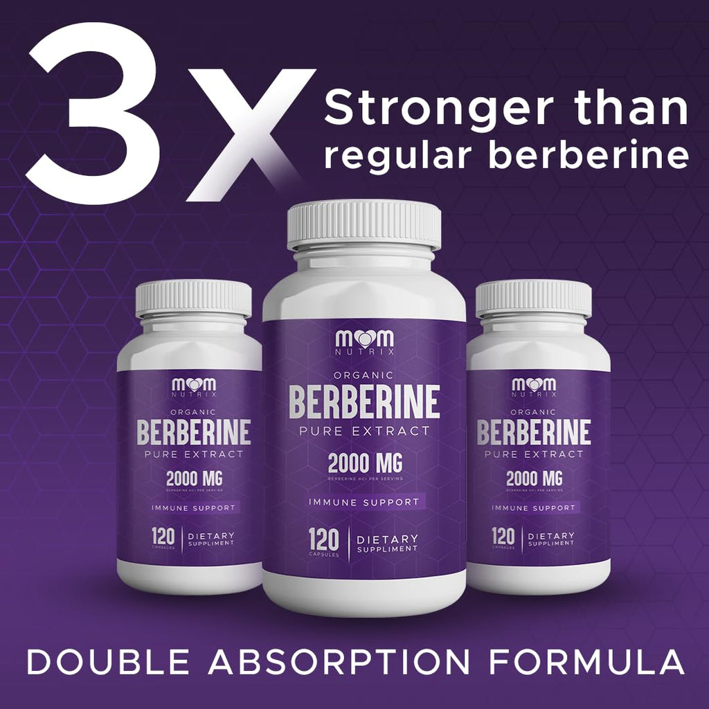 THE MONK Organic Berberine Extract 2000mg - Vegan, Non-GMO - Immune Support - Berberine HCL Supplement for Women & Men - 120 Capsules