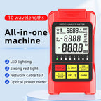 D YEDEMC Fiber Optic Cable Tester Portable Optical Fiber Power Meter FC/SC/ST Universal Interface Integrated OPM, VFL, and RJ45 Functions (OPM-VFL-2)