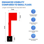 No Tools Needed Weather-Proof Mailbox Flag Replacement (Pack of 2) Strong Adhesive or Screws Red Flag for Mailboxes Outside – Two Installation Options