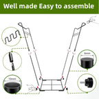 Garden Trash Bag Holder - Outdoor Leaf Bag Support Stand Multi-Use Metal Garbage Bag Holder Frame Holds 30-45 Gallons Bag for Leaves, Camping, Yard Weeding, Lawn Party
