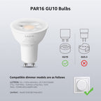 Lepro GU10 LED Bulb Dimmable, 50W Halogen Equivalent Light Bulbs, 5.5W 5000K Daylight White Replacement for Recessed Track Lighting, 40°Spotlight for Kitchen Range Hood Living Room & Bedroom, 6 Pack