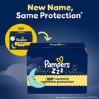 Pampers ZZZ Overnight Diapers, Size 5 (20-37 lbs), 50 Count, Nighttime Protection Disposable Baby Diaper