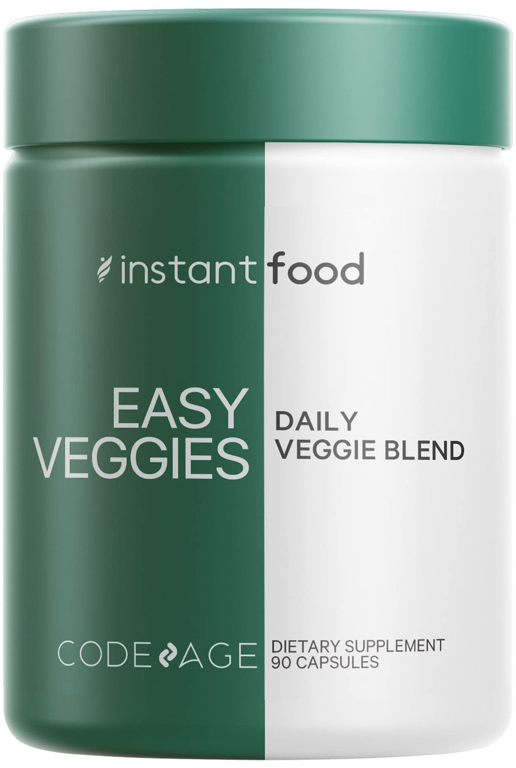Codeage InstantFood Easy Veggies + Fast Fruits Bundle – Vegetable & Fruit Blend Capsule Supplement – Plant-Based Phytonutrient Formula – Vegan, Non-GMO – 180 Capsules