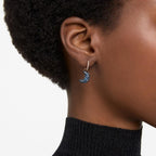 Swarovski Sublima drop earrings, Asymmetrical design, Moon, Multicolored, Rose gold-tone Finished