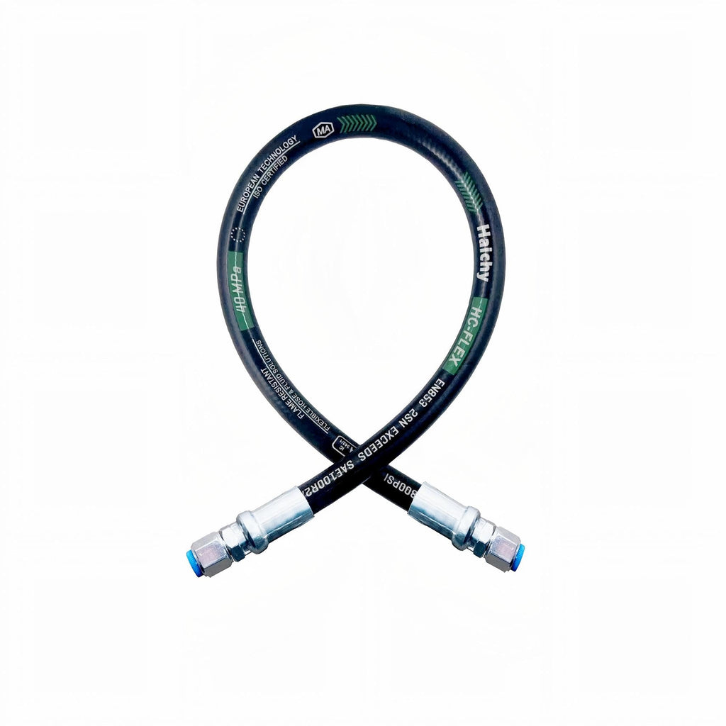 Haichy 26711-04-04-18 Hydraulic Hose Swivel Assembly 1/4" Hydraulic Hose with Female JIC X Female JIC, 18" Long, 5800 PSI