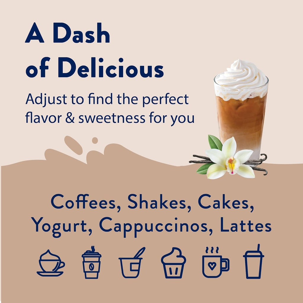 Jordan's Skinny Mixes Sugar Free Coffee Syrup, Vanilla Coffee Flavoring Syrup, Zero Calorie Drink Mix, Lattes, Baking, Protein Shake or Cocktail, Dairy & Gluten Free, Kosher, 25.4 Fl Oz, 2 Pack
