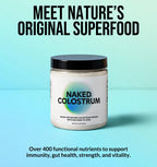 NAKED Colostrum Powder – 100% Grass-Fed Bovine Colostrum Supplement from US Farms | Tested at 20%+ IgG | Gut Health, Immunity, Recovery & Skin Support - 150 Servings