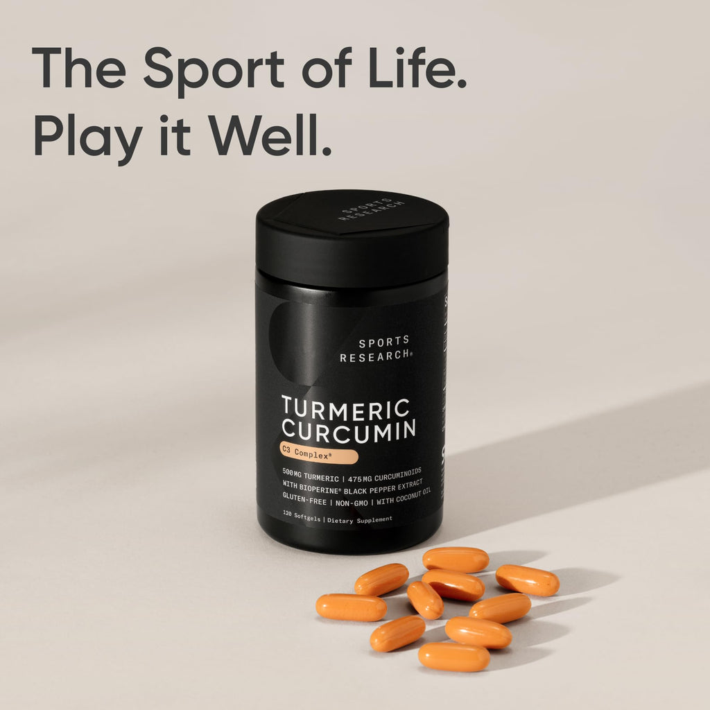 Sports Research® Turmeric Curcumin w/Coconut Oil & BioPerine® - 60 Count