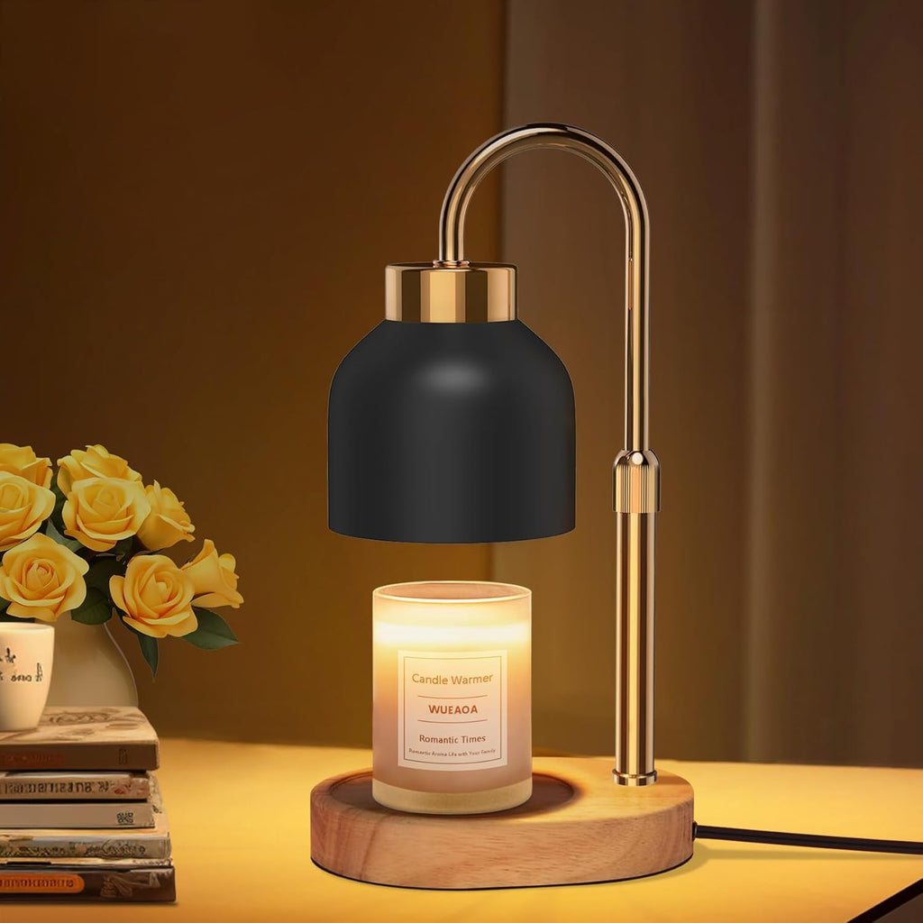 WUEAOA Candle Warmer Lamp with Timer Dimmer, Height & Brightness Adjustable