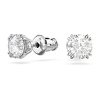 Swarovski Constella Pierced Stud Earrings, White Crystals on a Rhodium Finish Setting, Part of the Constella Collection