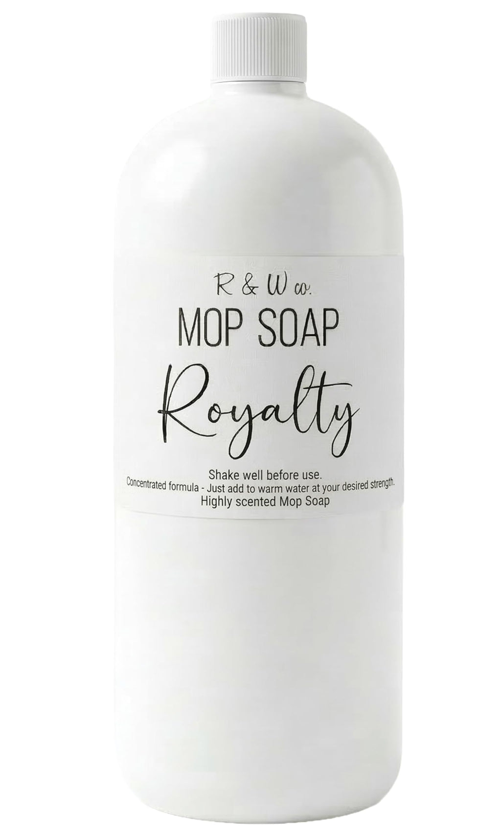 R&W CO. Original 32 oz Premium Mop Soap Royalty Scented, Gentle Floor Cleaner for all Surfaces, Non-Toxic, Pet and Skin Safe Formula, Streak-Free Shine