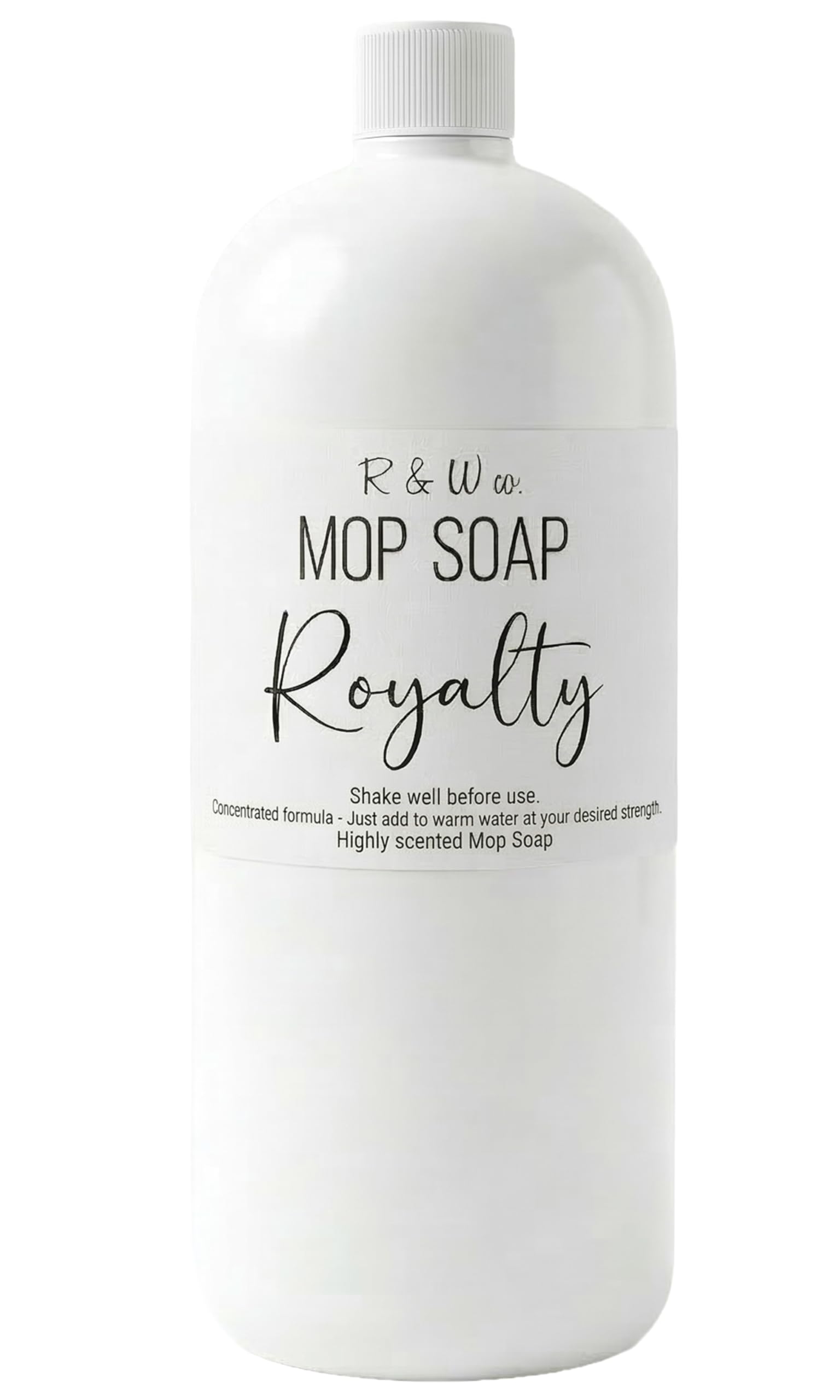 R&W CO. Original 32 oz Premium Mop Soap Royalty Scented, Gentle Floor Cleaner for all Surfaces, Non-Toxic, Pet and Skin Safe Formula, Streak-Free Shine
