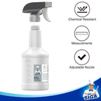 MR.SIGA 16 oz Empty Plastic Spray Bottles for Cleaning Solutions, 3 Pack
