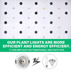 TATU 1000w LED Grow Light for Indoor Plants, Full Spectrum Plant Light