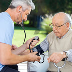 Dixie Ems Deluxe Aneroid Sphygmomanometer Blood Pressure Set W/Adult Cuff, Carrying Case and Calibration Tool - Navy