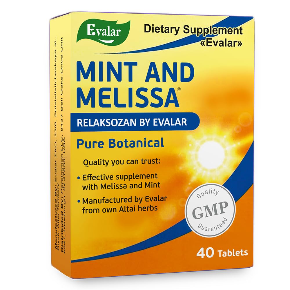 Evalar Melissa Mint Siberian Herbs Relaksozan 40 Tabs