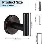 Kruodop Towel Hooks for Bathroom,4 Packs Wall Mount Towel Holder,Black Matte Wall Robe Hook,Stainless Steel Heavy Duty Door Hanger Towel Hook for Kitchen, Bedroom,Hotel,Pool,Coats - Red Bronze