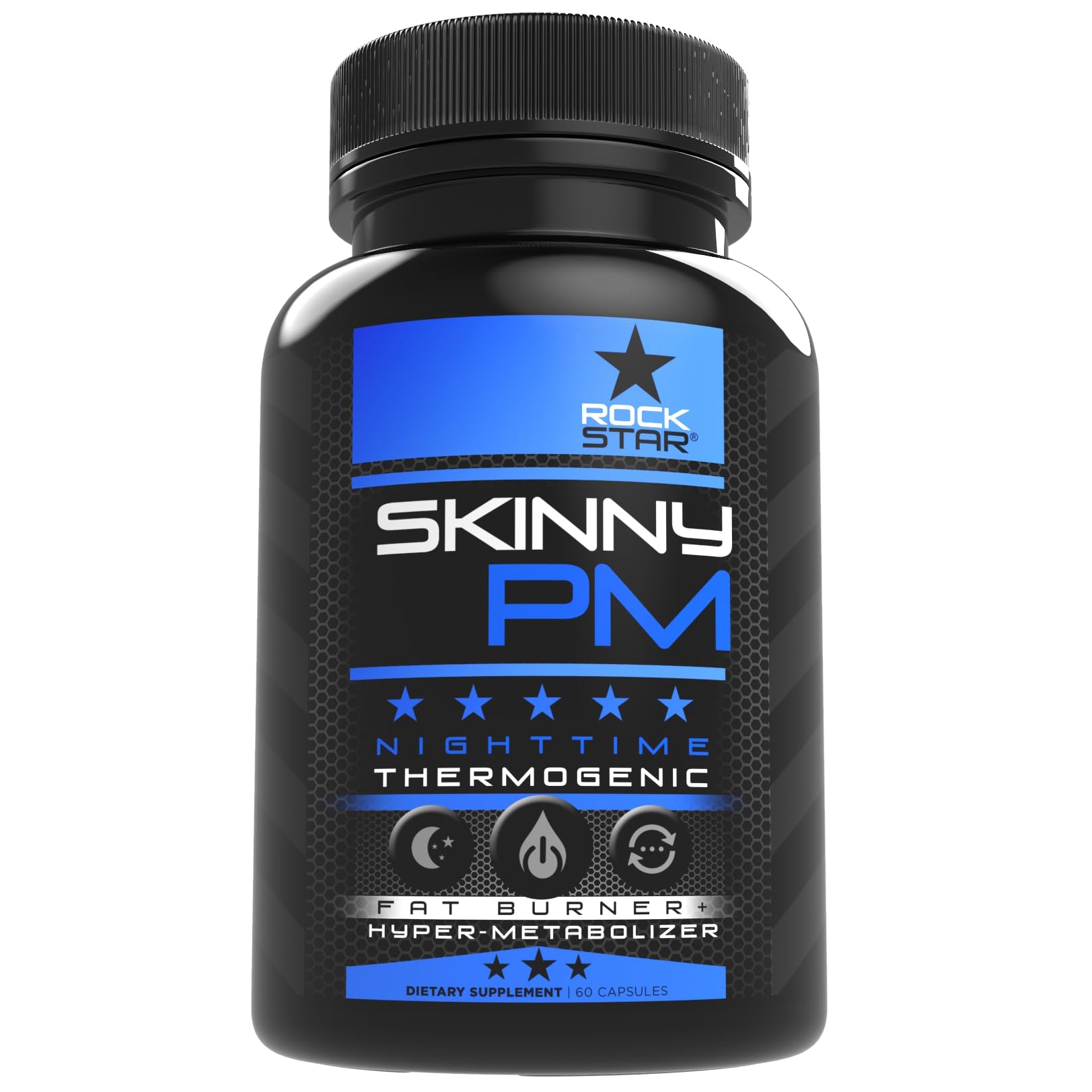 Rockstar Skinny PM - Nighttime Fat Burner Weight Loss Pills - Thermogenic Diet Pills 60ct