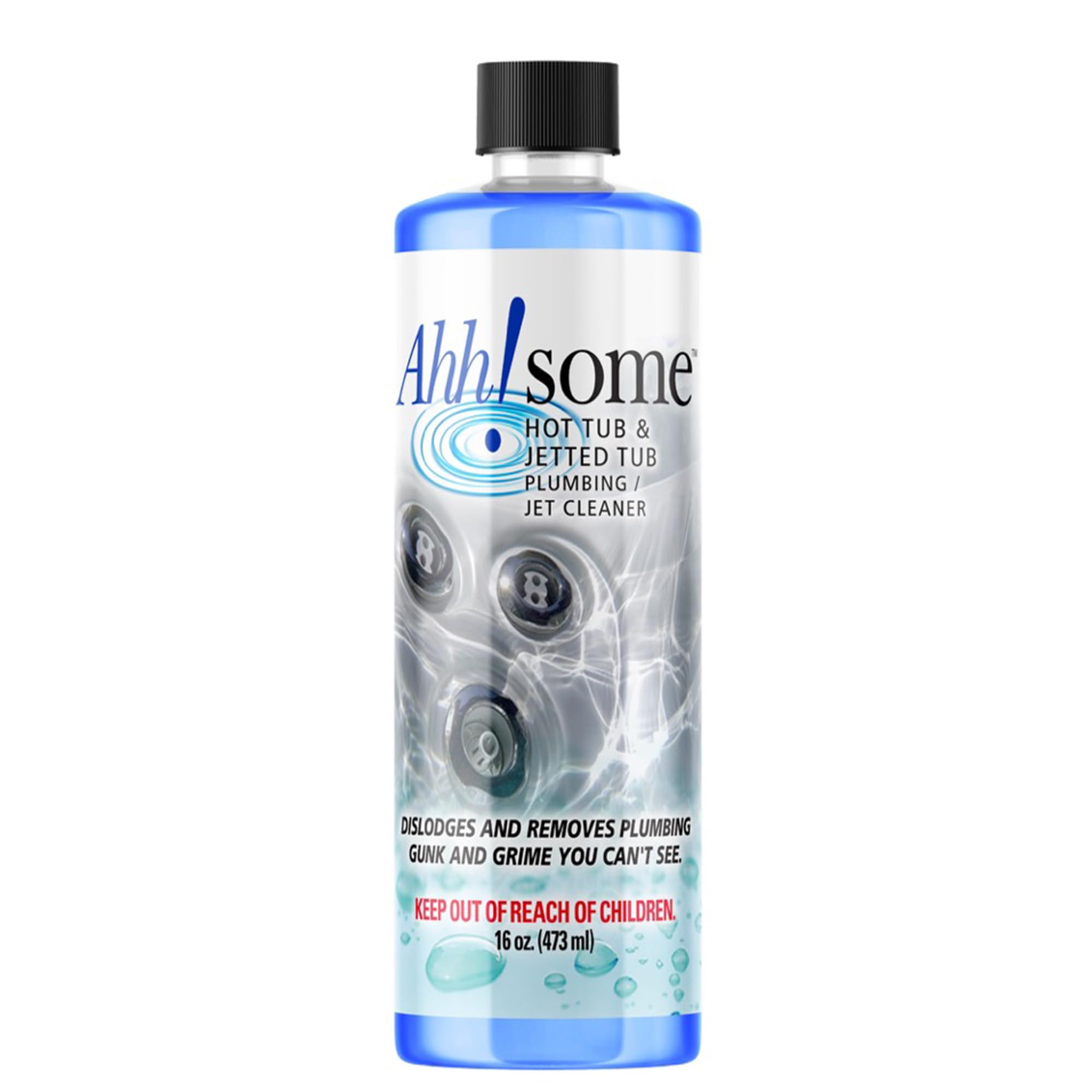 AhhSome Jetted Tub & Hot Tub Cleaner, Powerful Spa Bath Cleaning Solution for Jacuzzis & Whirlpools,16 oz (8 Treatments), Professional Grade Septic Safe Solution for Hot Tubs, Made in USA