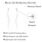 SLUYNZ Sterling Silver Star Dangle Earrings for Women Teens Girls Long Dangle Earrings Chain Curve Spiral Line Earrings Tassel (A-Silver)