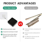 SHIMIDO Upgraded Retractable Automatic Door Closer - Tool-Free Installation, Powerful 3.5lb Pull Shuts Doors Completely - Compact Universal Fit for Screen, Sliding & Almost All Doors（2 Pack Black）