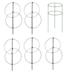 MTB Supply 5 Pack 36" x 18" Peony Double Ring Plant Support,Plant Support Stakes for Tomatoes Peony Lily Rose Plant Support Rings Peony Cages for Outdoor Plants Flowers Vegetables