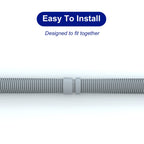 Poolvio Professional Swimming Pool Vacuum Cleaner Hose -1.5” 8 Piece Hoses for Pool Vacuum Extension/Replacement - Compatible with all Major Automatic Swimming Pool Cleaners