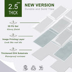 STICKGOO 10-Sheet Subway Tile Peel and Stick Backsplash, Self Adhesive Vinyl Wall Tiles, Stick on Backsplash for Kitchen and Bathroom(Thicker Design)