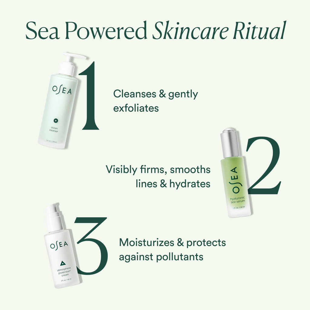 OSEA Ocean Cleanser 5 oz - Nourishing Facial Cleansing Gel - Mineral-Rich Face Wash - Gentle Face Cleanser - Clean Beauty Skincare - Vegan & Cruelty-Free Facial Wash