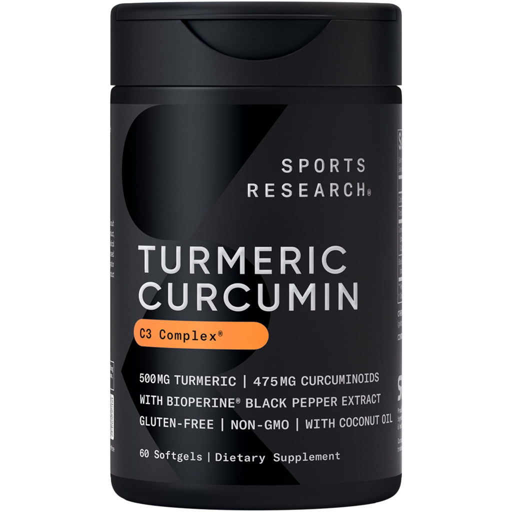 Sports Research® Turmeric Curcumin w/Coconut Oil & BioPerine® - 60 Count