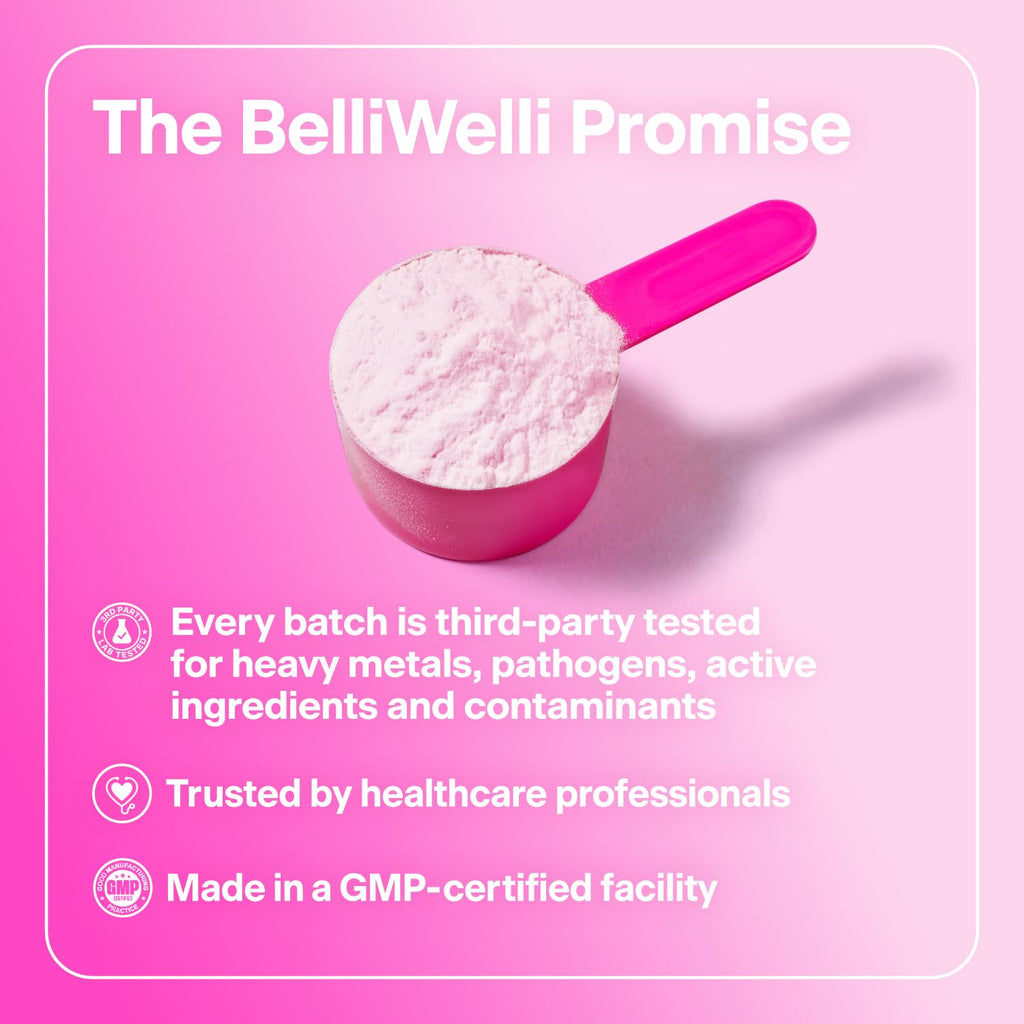 BelliWelli Fiber Supplement for Women & Men – Premium Daily Fiber Powder from Organic Acacia with Added Collagen, Electrolytes & Probiotics – No Bloat, Constipation & Gut Health Support (Peach Mango)