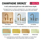 Delta Arvo Brushed Gold Bathroom Faucet 1 Hole, Single Hole Bathroom Sink Faucet for Vanity, Push-Pop Drain Assembly, Champagne Bronze 15840LF-CZ