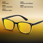 Gaoye Night Driving Blue Light Glasses for Woman - Computer Glasses for Blue Light Blocking - Lightweight Frames - 3 pack