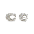 COACH Jewelry Women's Pavé Signature C Stud Earrings