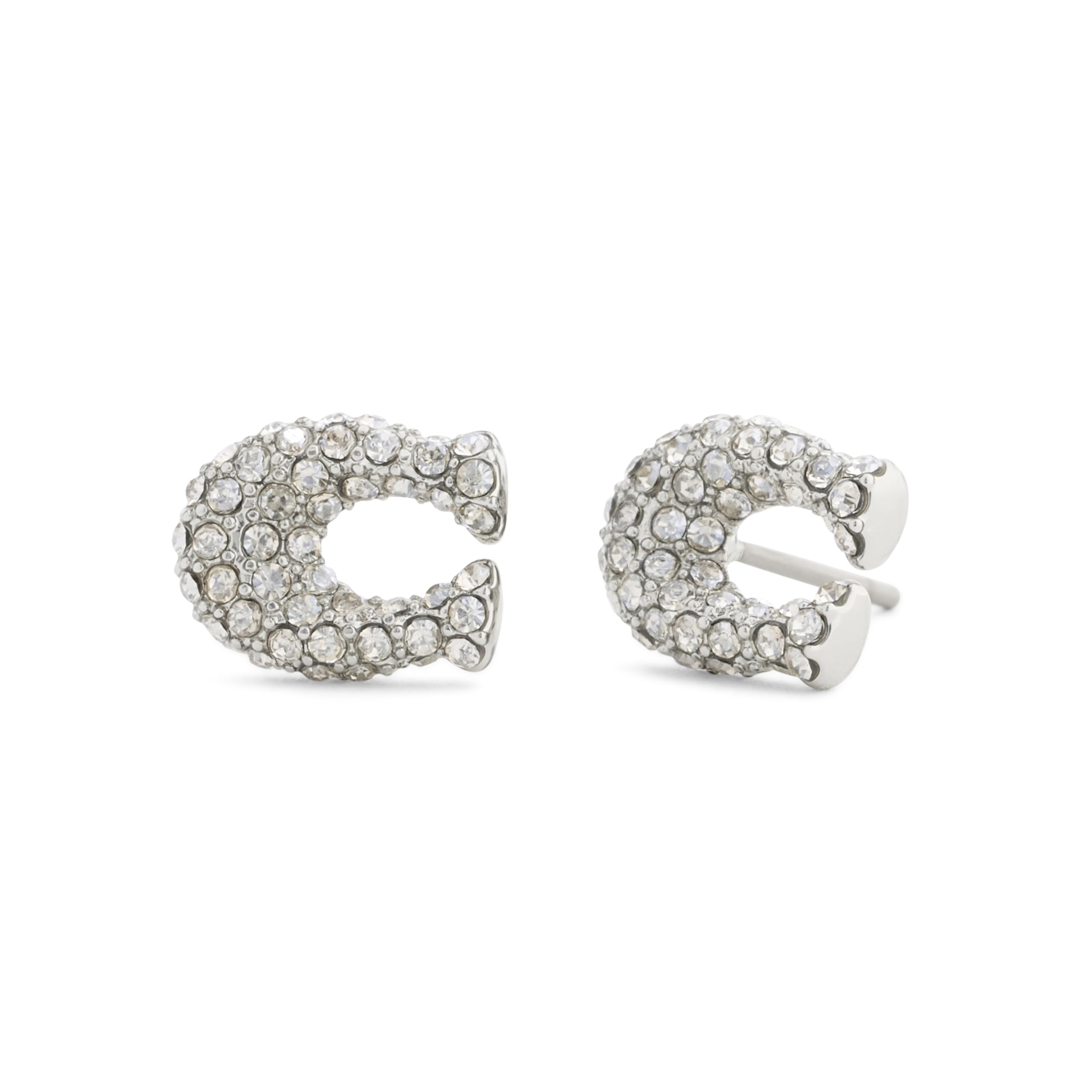 COACH Jewelry Women's Pavé Signature C Stud Earrings