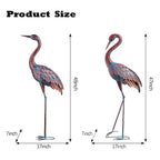 Kircust Outdoor Garden Patina Crane Statues Metal Heron Decoy Decor 48 Inch