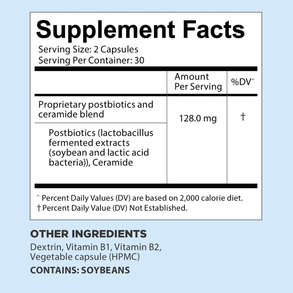 FRESHLITE Japanese Clear Skin Ceramide Supplement – Plant-Based Ceramide & Postbiotics for Hydration, Barrier & Elasticity – Helps Reduce Acne & Irritation – Non-GMO, Gluten-Free, 60 Vegan Capsules