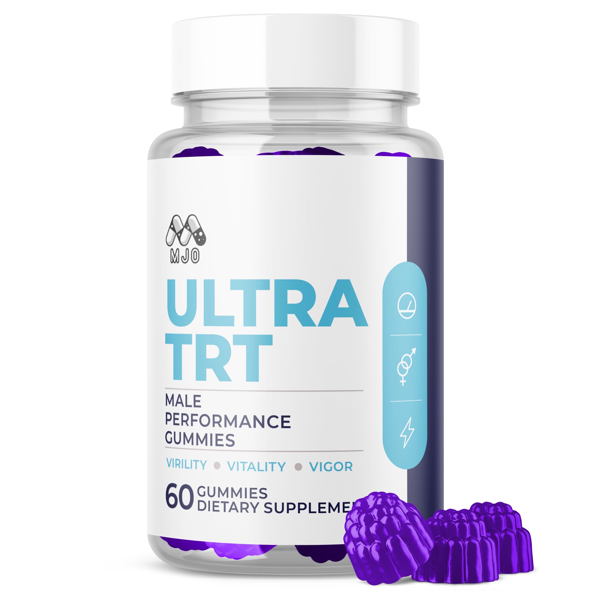 Ultra TRT Gummies for Men, Official Ultra TRT Male Gummys with All Natural Ingredients, Advanced UltraTRT Maximum Strength Men's Supplement, Active Lifestyle Support with Premium Vitamins (60 Gummies)